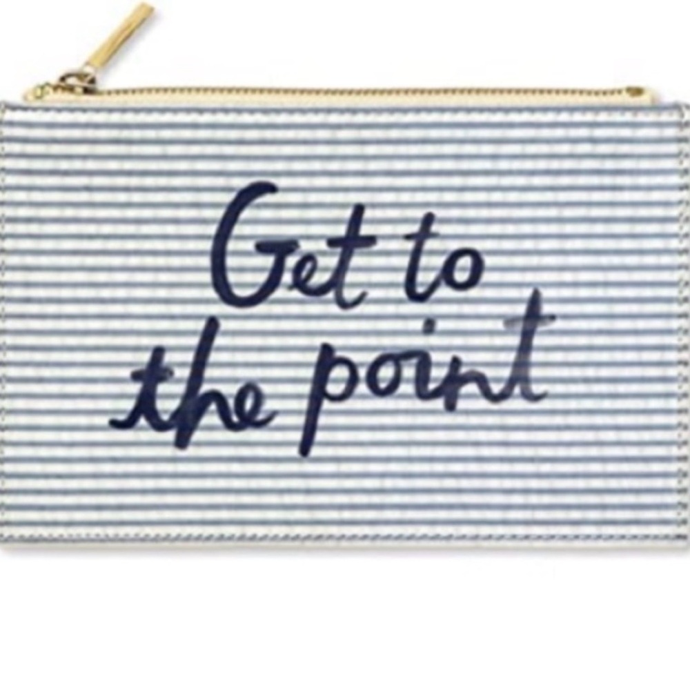 Kate Spade Striped Zipper Pouch